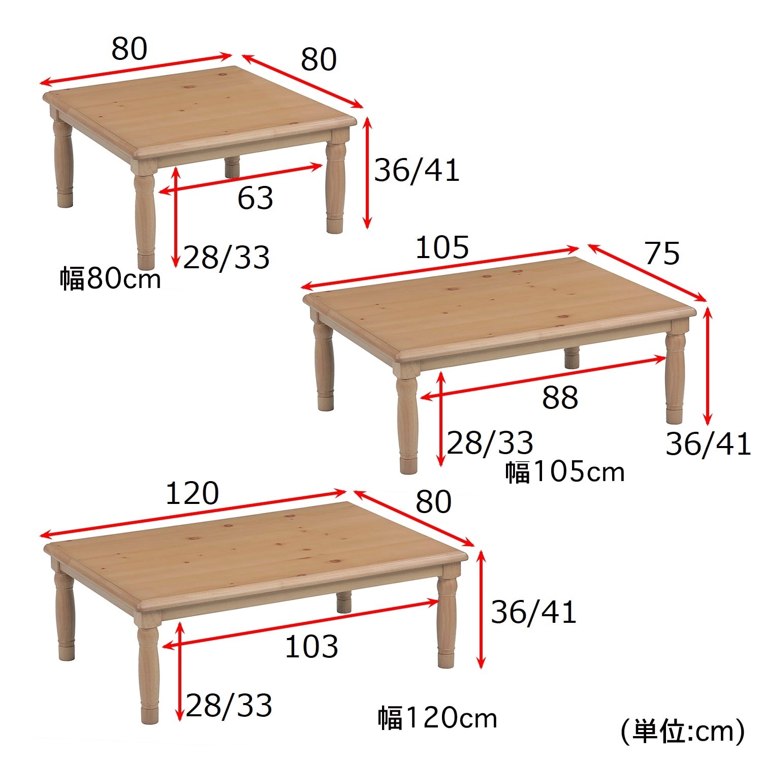 こたつ 本体 天板 コントローラーケーブル セット 足着脱式 75×75×41