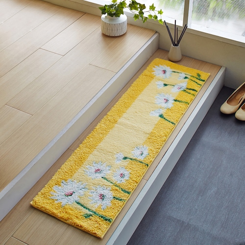 お花柄がお出迎えしてくれる玄関マット