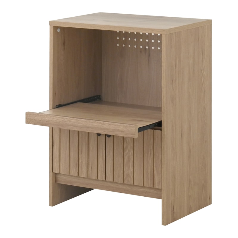 スライド棚付きグレーナチュラル