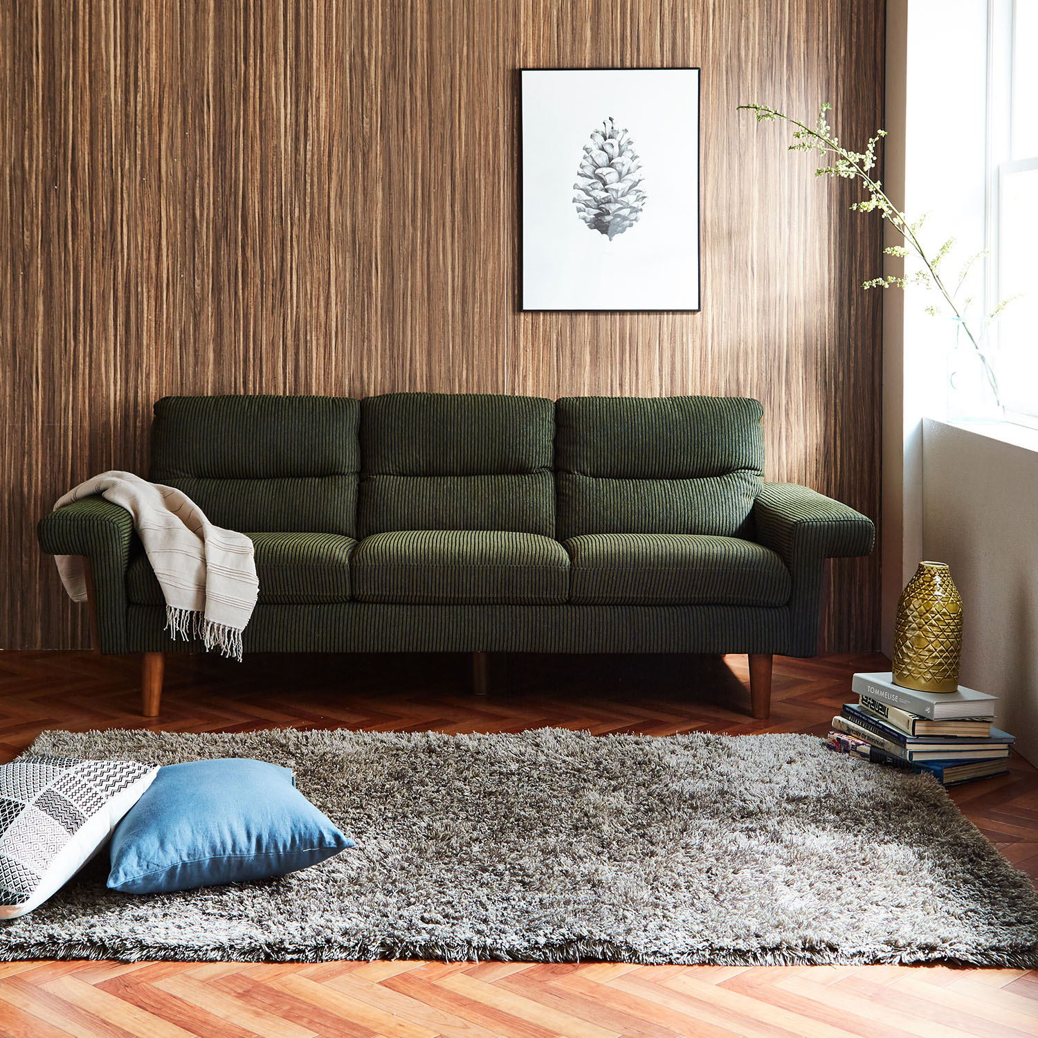 【ベルメゾン】コーデュロイデザインのゆったり寝転がれるソファー 【ベルメゾン】コーデュロイデザインのゆったり寝転がれるソファー