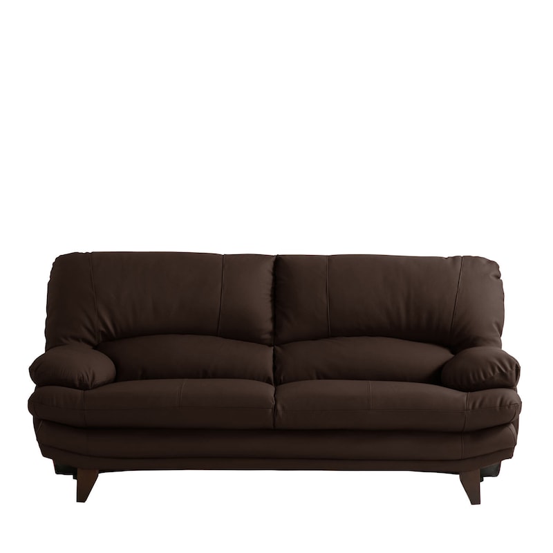 ダークブラウン/3人掛け・ブラウン脚