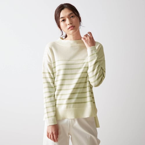 季節色のボーダーニット【ヨレにくい】