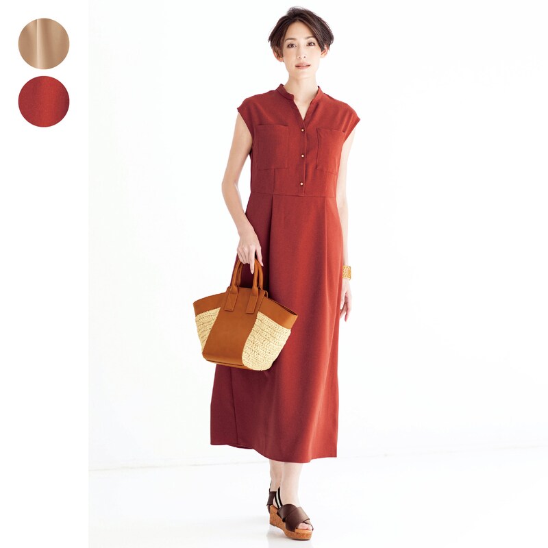 汗ジミが目立ちにくい麻調素材のワンピース スタイルノート Stylenote 通販のベルメゾンネット