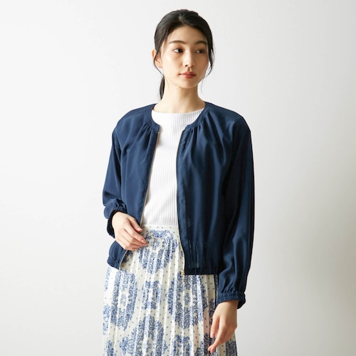 【3月31日(金)販売終了】 シアーブルゾン【接触冷感】 ＜ネイビーのみ＞