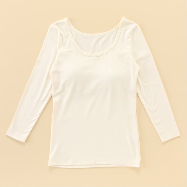 【SOKY】裏起毛カップ付き長袖シャツ(秋冬・通学)【ジュニア カップ取り外しタイプ】