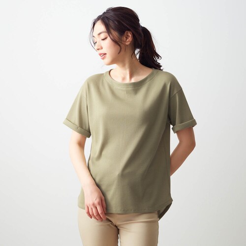 【3月31日(金)販売終了】 【midnight dry】バックスリットカットソー【吸水速乾・抗菌防臭】 【夜干して朝乾く】