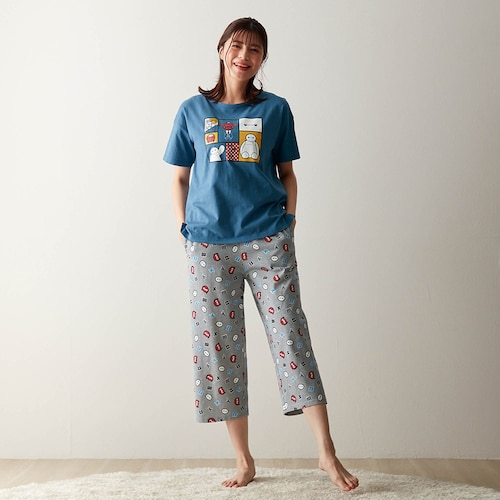 【新柄登場】ゆったり動きやすく部屋着にも◎ 家族でリンクレディーススラブ天竺半袖パジャマ(選べるキャラクター)