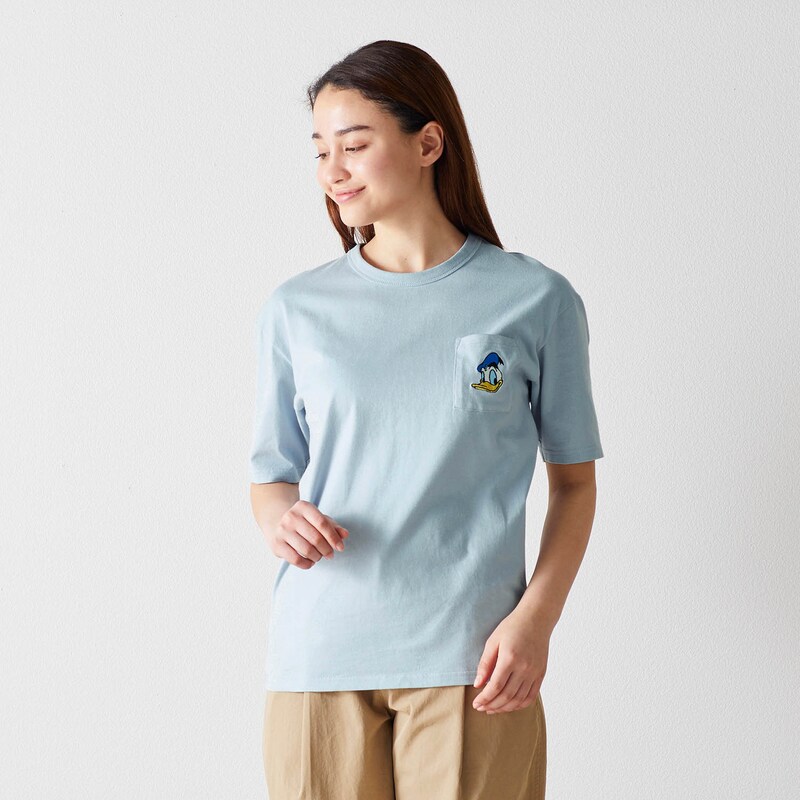 ユニセックス ちびかおポケットｔシャツ 選べるキャラクター ディズニー Disney 通販のベルメゾンネット