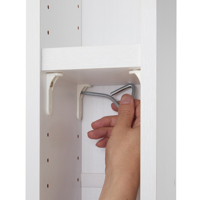 棚板は付属の工具で付け外しできます。/ホワイトウッド