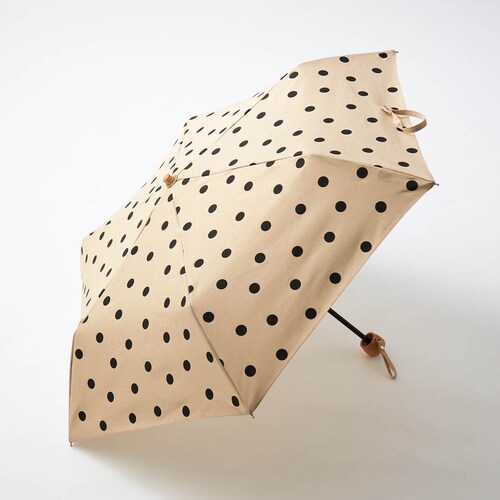 生地調素材の晴雨兼用折りたたみ傘 【UV対策】