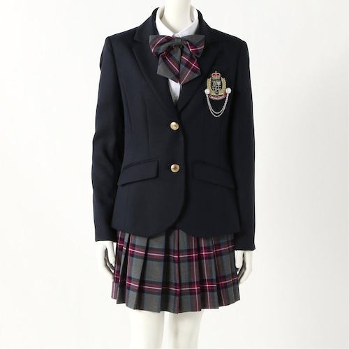 ブレザースーツ（グレーチェックスカート）【ジュニア服】