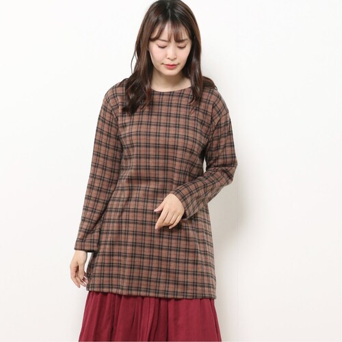 春まで着れる◎ふわふわニットソーのＡラインチュニック【Ｍ～４Ｌ】