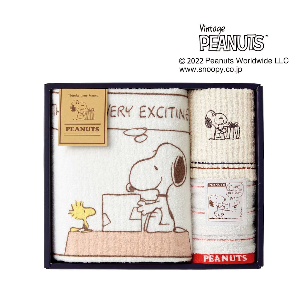 【ピーナッツ/PEANUTS】スヌーピー バス・ウォッシュタオル3枚セット