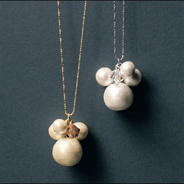 【ベルメゾン】コットンパール使いペンダント[日本製]