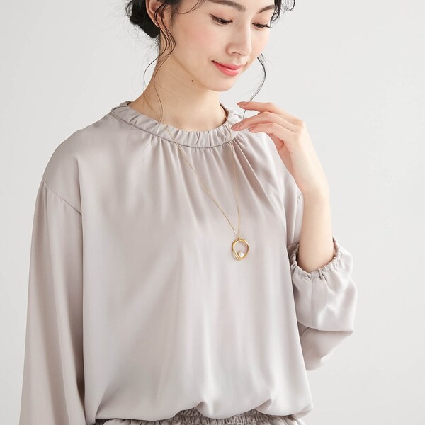 【ベルメゾン】コットンパールペンダント[日本製]