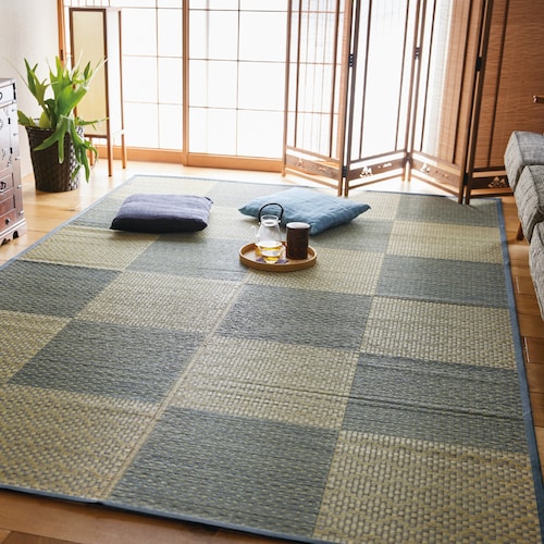 日本で育ったい草のカーペット・花ござ（裏なし）［日本製］