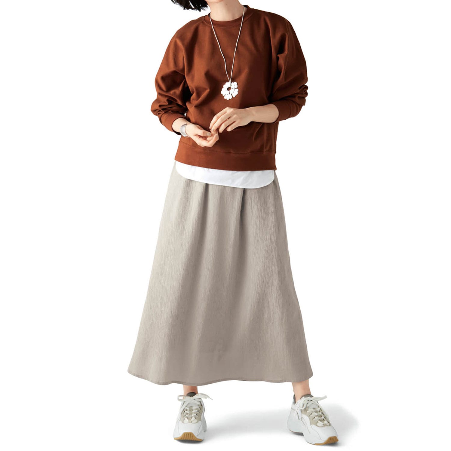 楊柳素材のふんわりスカート