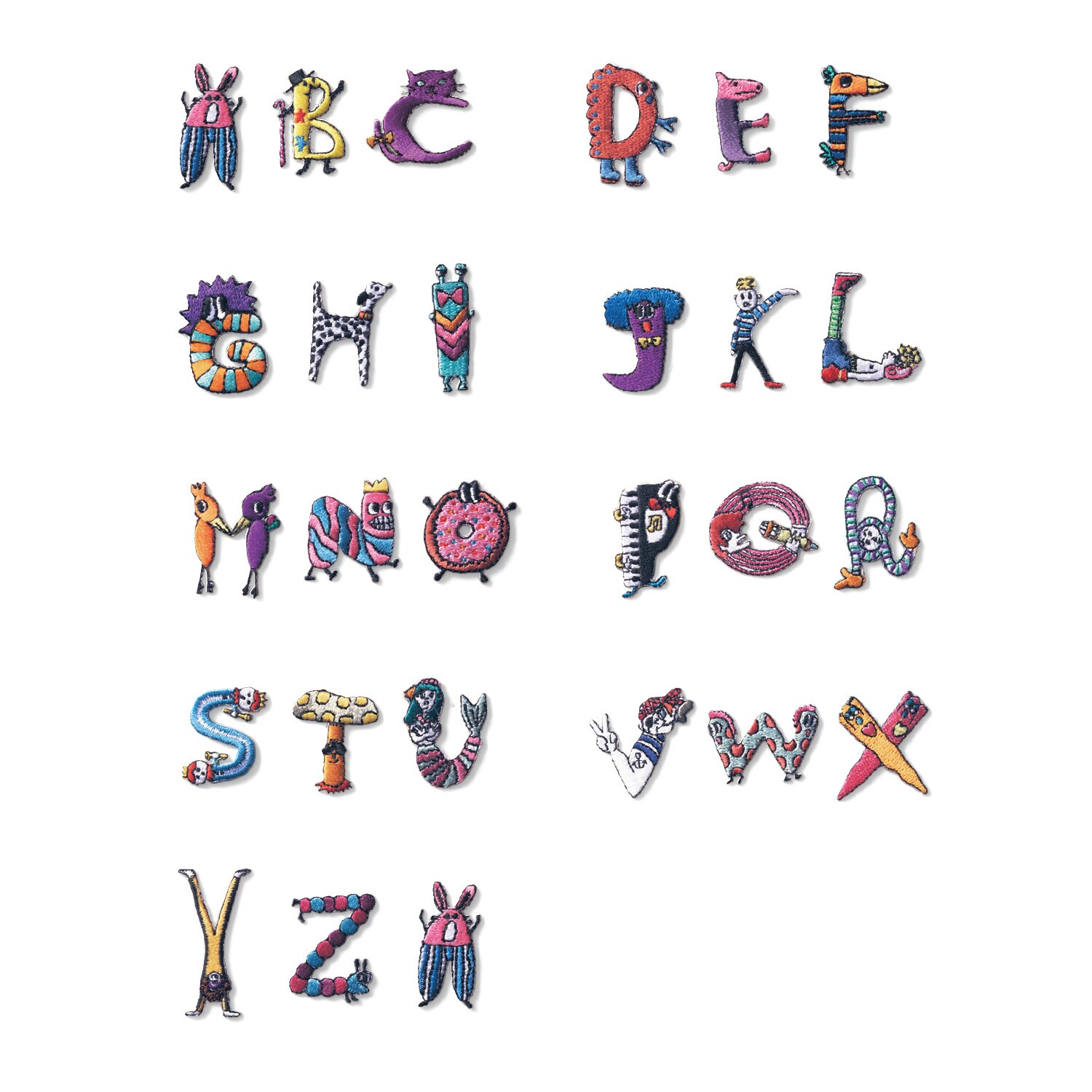 【ベルメゾン】【22年盛夏新作】 刺繍アルファベットワッペン3個セット