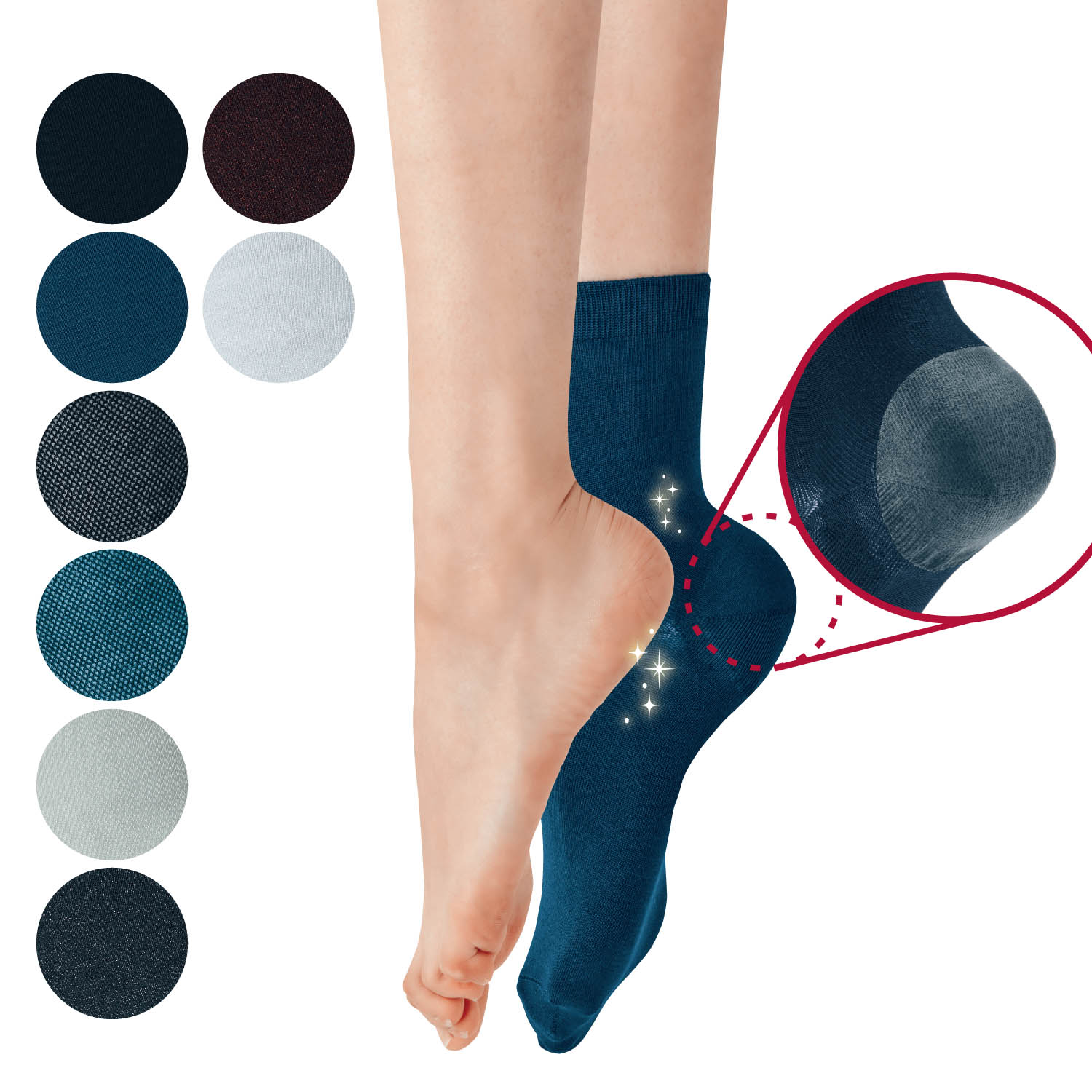 【ベルメゾン】かかとシート付きソックス