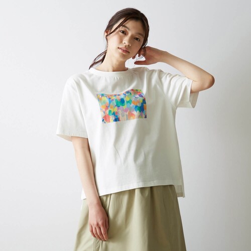 【ヘラルボニーコラボ】 綿100％アート5分袖プリントTシャツ