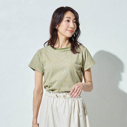 柔らか伸びやかスラブボーダーTシャツ