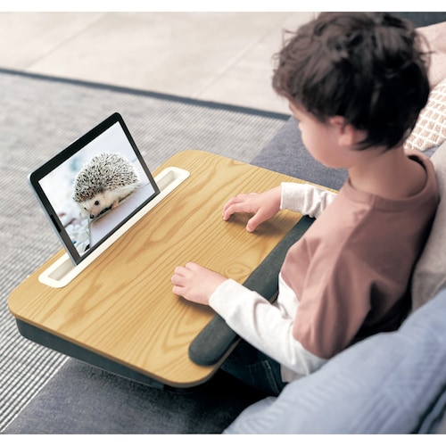 広々ひざ上デスク タブレットスタンド
