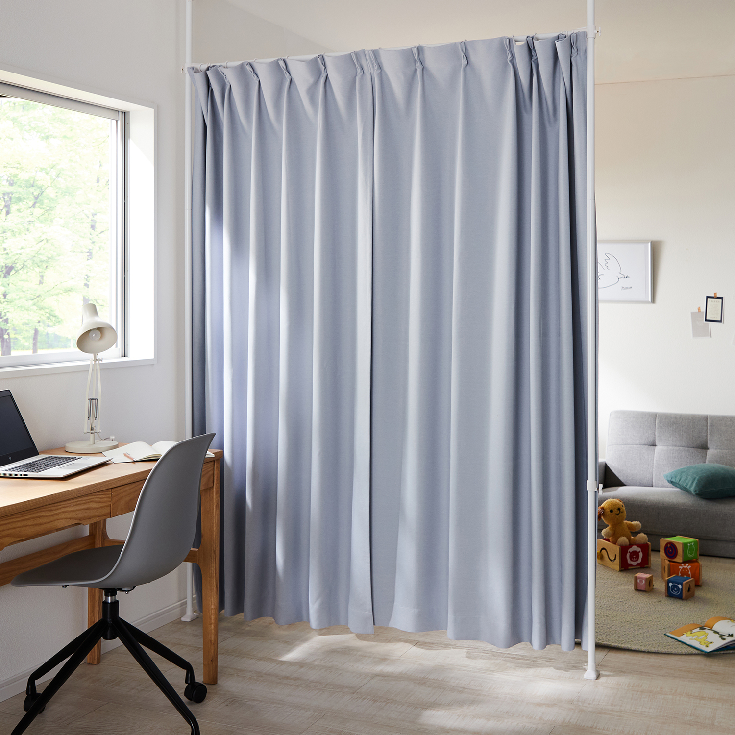 【ベルメゾン】突っ張り間仕切カーテンポール