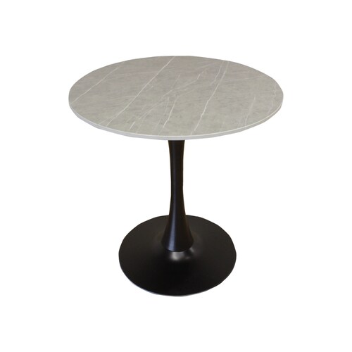 耐久性に優れたセラミック天板の円形カフェテーブル