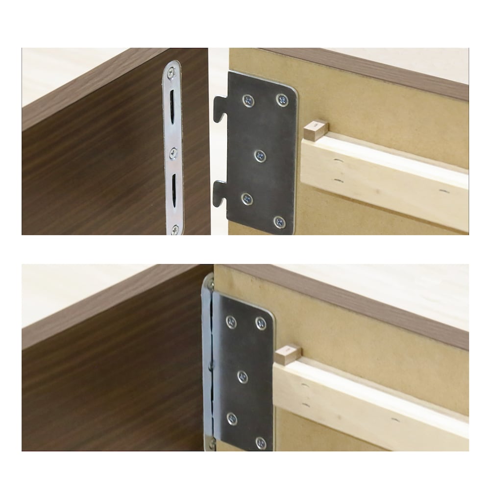 組立ては工具不要です。/ダークブラウン