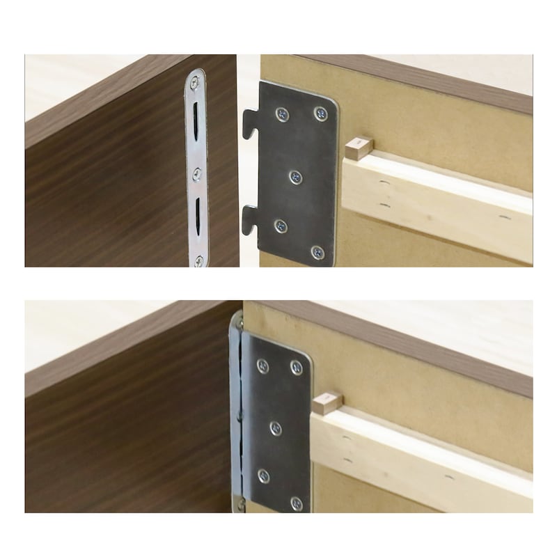 組立ては工具不要です。/ダークブラウン