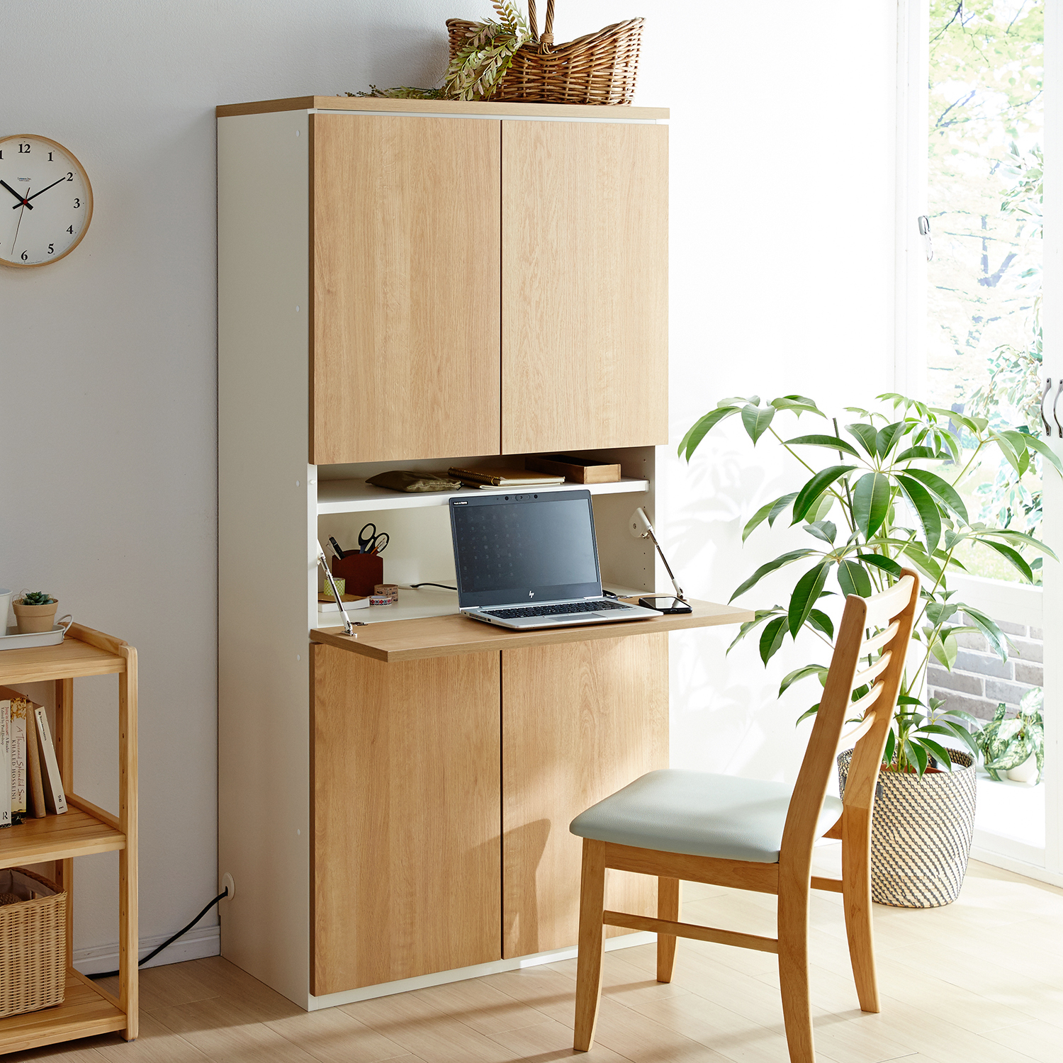 【ベルメゾン】【受注生産】壁面キャビネット型ライティングデスク