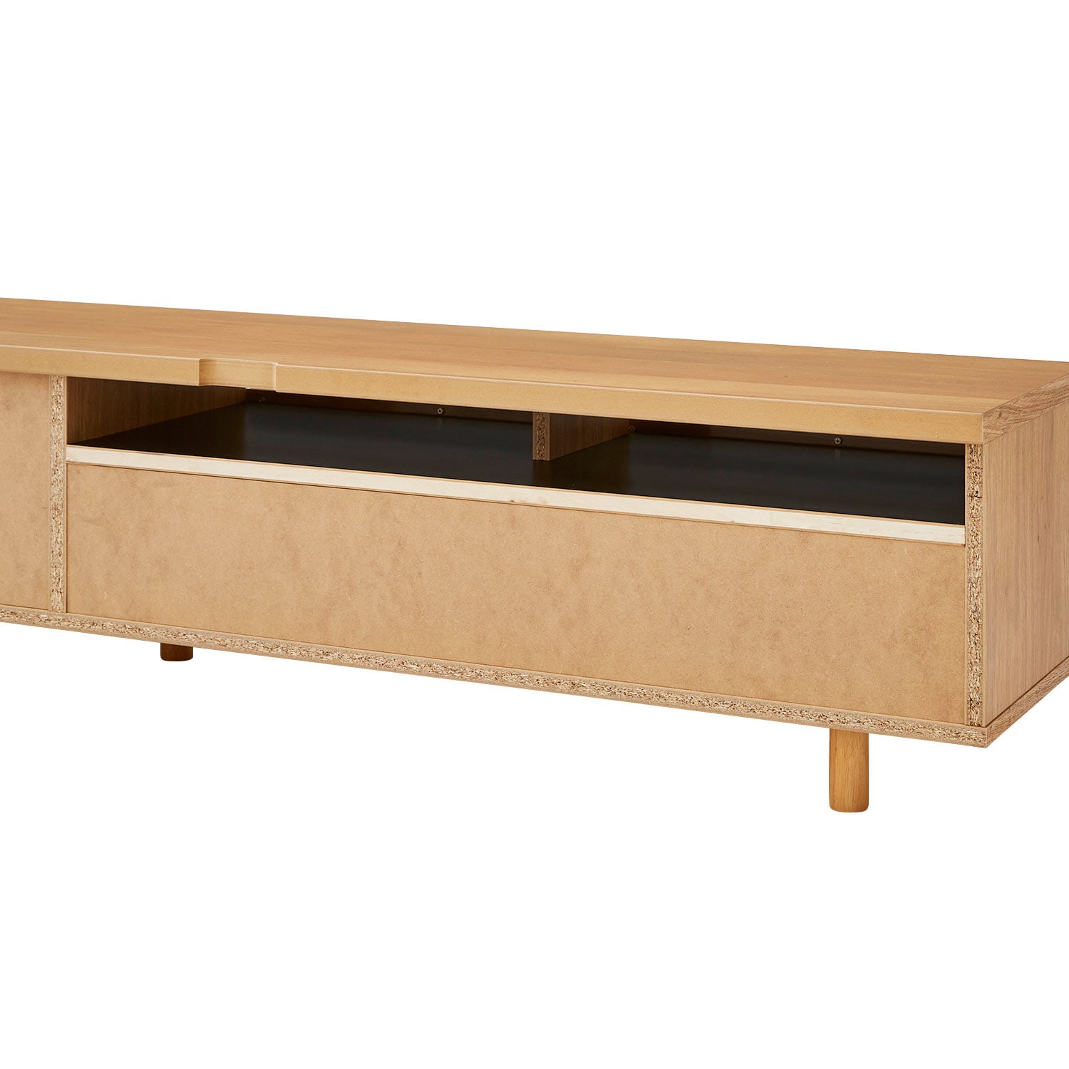 オーク材の木感が楽しめるテレビ台(幅169cm)［日本製］（テレビ台