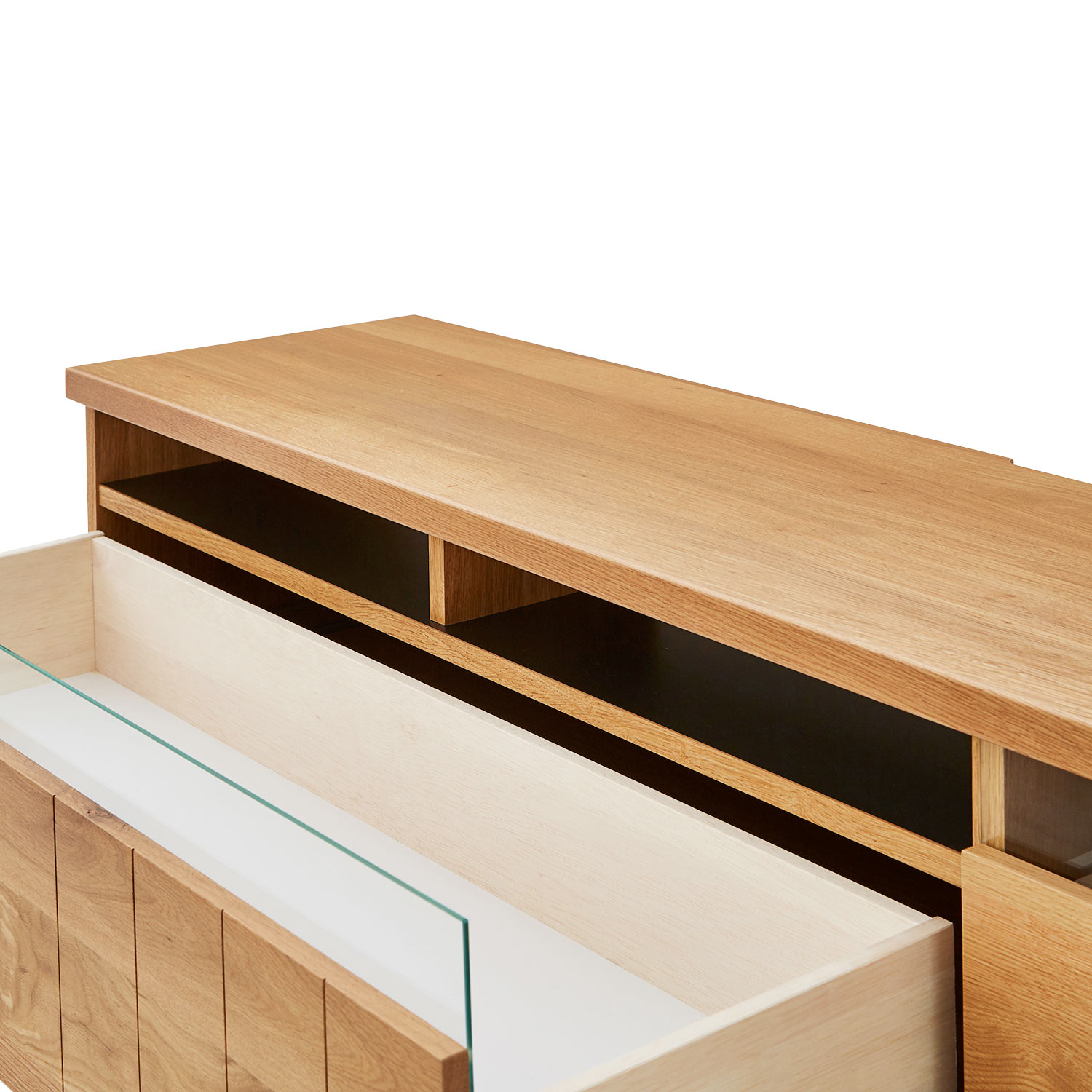 オーク材の木感が楽しめるテレビ台(幅169cm)［日本製］（テレビ台