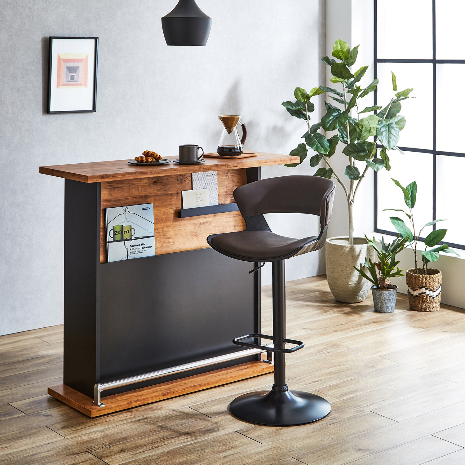 【ベルメゾン】クッション座面のモダンカウンターチェア 【ベルメゾン】クッション座面のモダンカウンターチェア