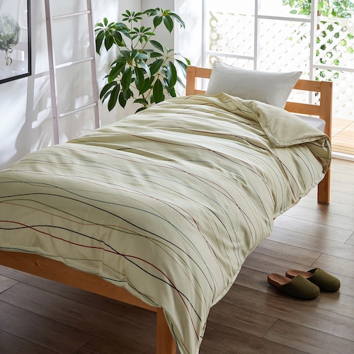 分割して洗濯しやすい綿素材を使った掛け布団カバー