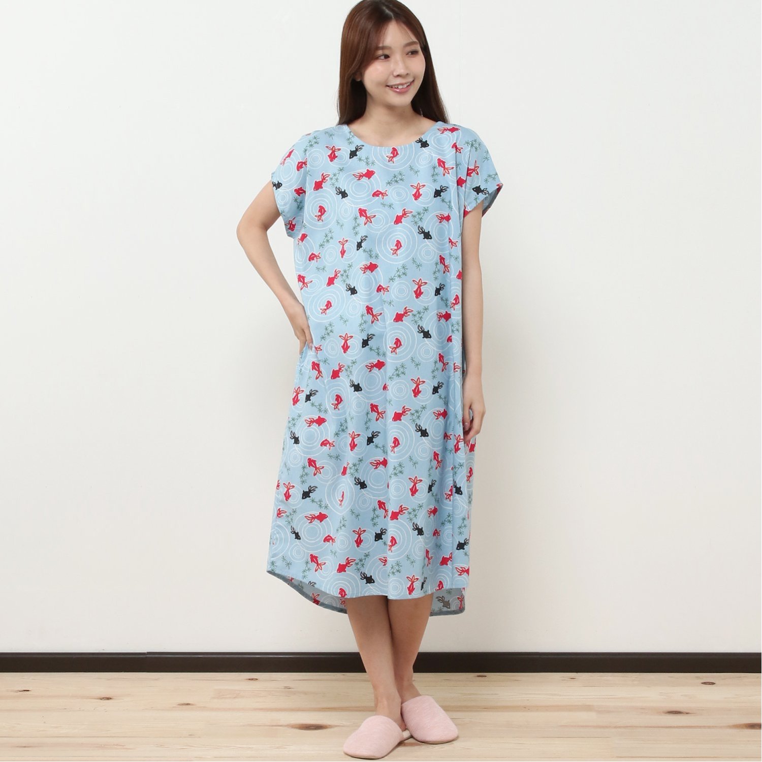 手ぬぐいロングルームワンピースの通販 通販のベルメゾンネット 手ぬぐいロングルームワンピースの通販 通販のベルメゾンネット