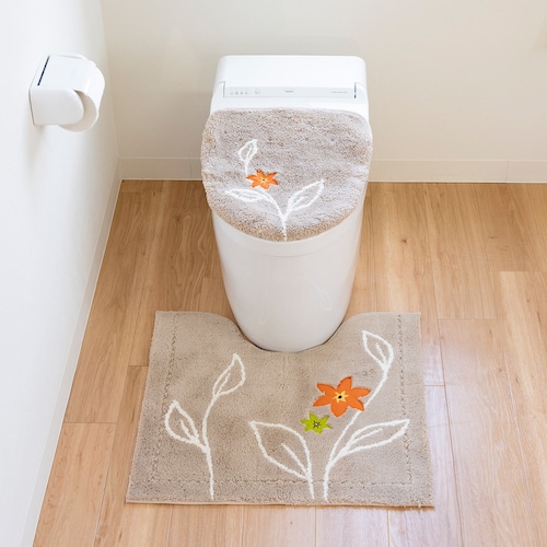 お花のトイレマット・フタカバー(単品・セット)