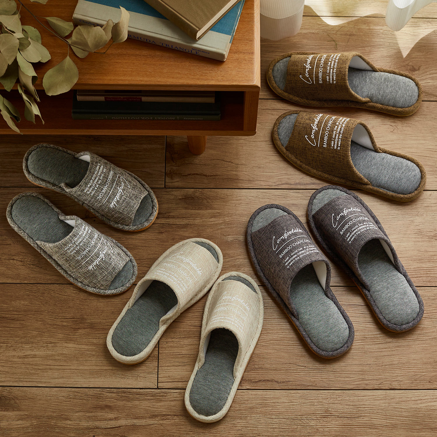 【ベルメゾン】竹炭を練り込んだ抗菌防臭生地を使用したスリッパ 【夏スリッパ】 【ベルメゾン】竹炭を練り込んだ抗菌防臭生地を使用したスリッパ 【夏スリッパ】