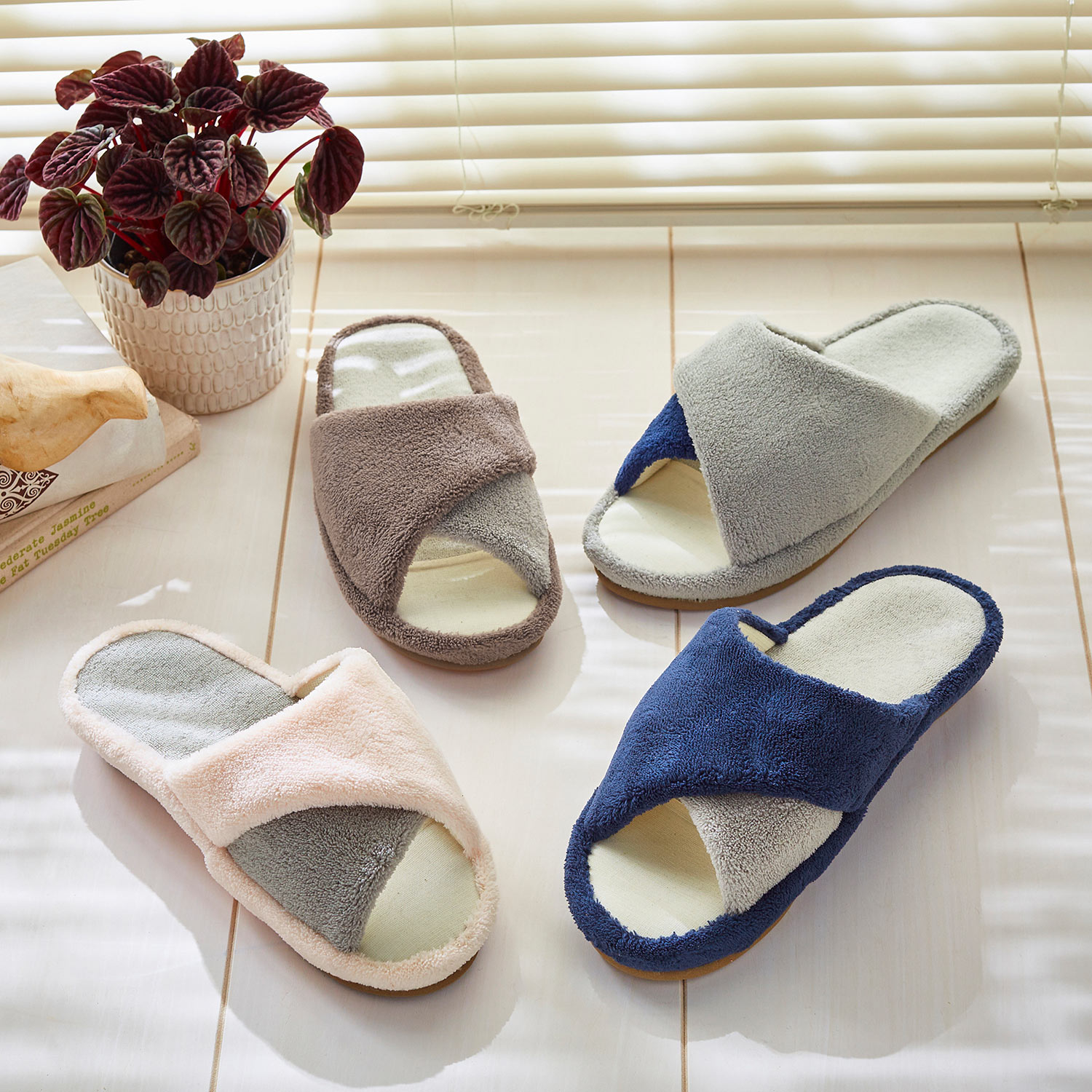 消臭にこだわったもふもふ低反発クロススリッパ 通販のベルメゾンネット 消臭にこだわったもふもふ低反発クロススリッパ 通販のベルメゾンネット