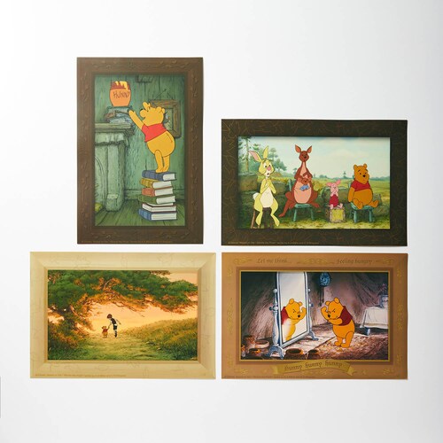 絵画のようなインテリアシール・4柄セット「くまのプーさん」