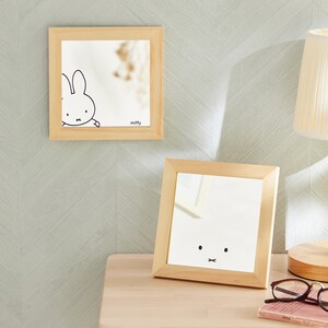 【ミッフィー/miffy】スクエアウッドミラー「ミッフィー」