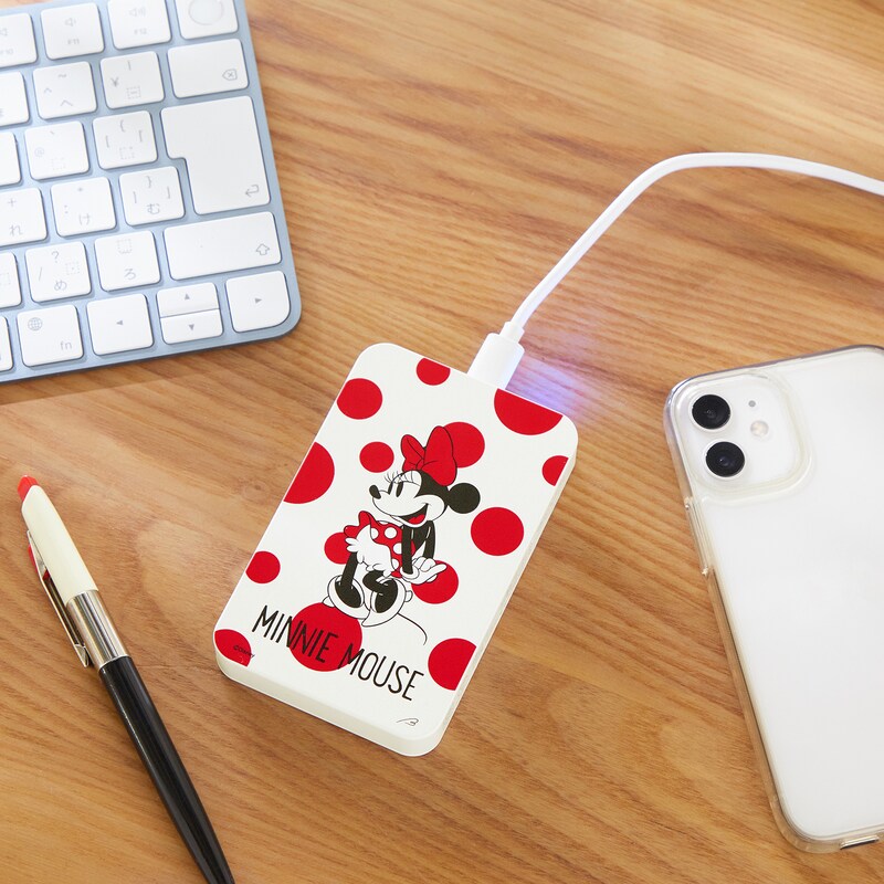 スタンダード容量のスマートフォン充電器 ミニーマウス ディズニー Disney 通販のベルメゾンネット