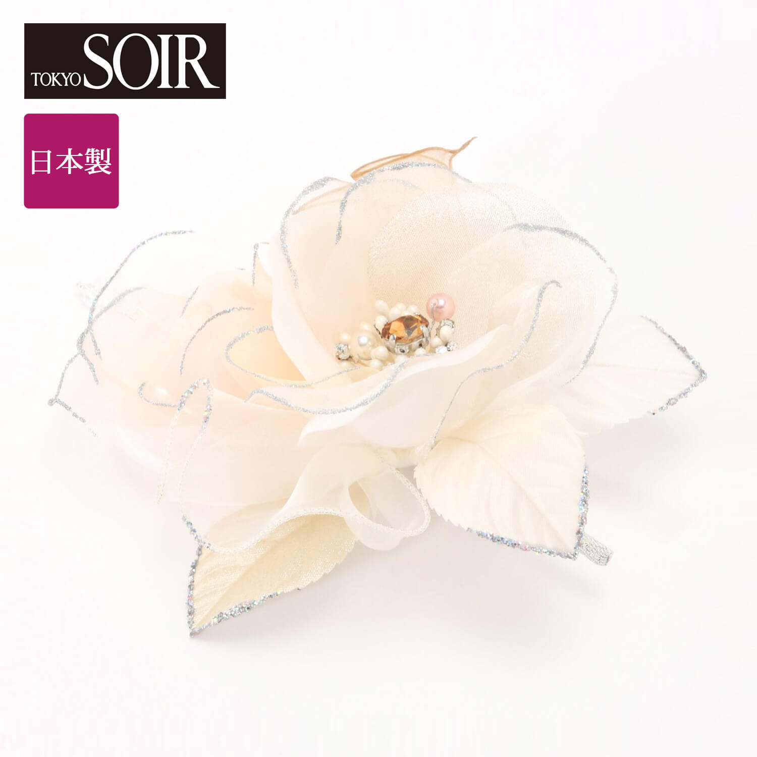 【プチソワール/PETITSOIR】グラデーションカラーブーケコサージュ[日本製]