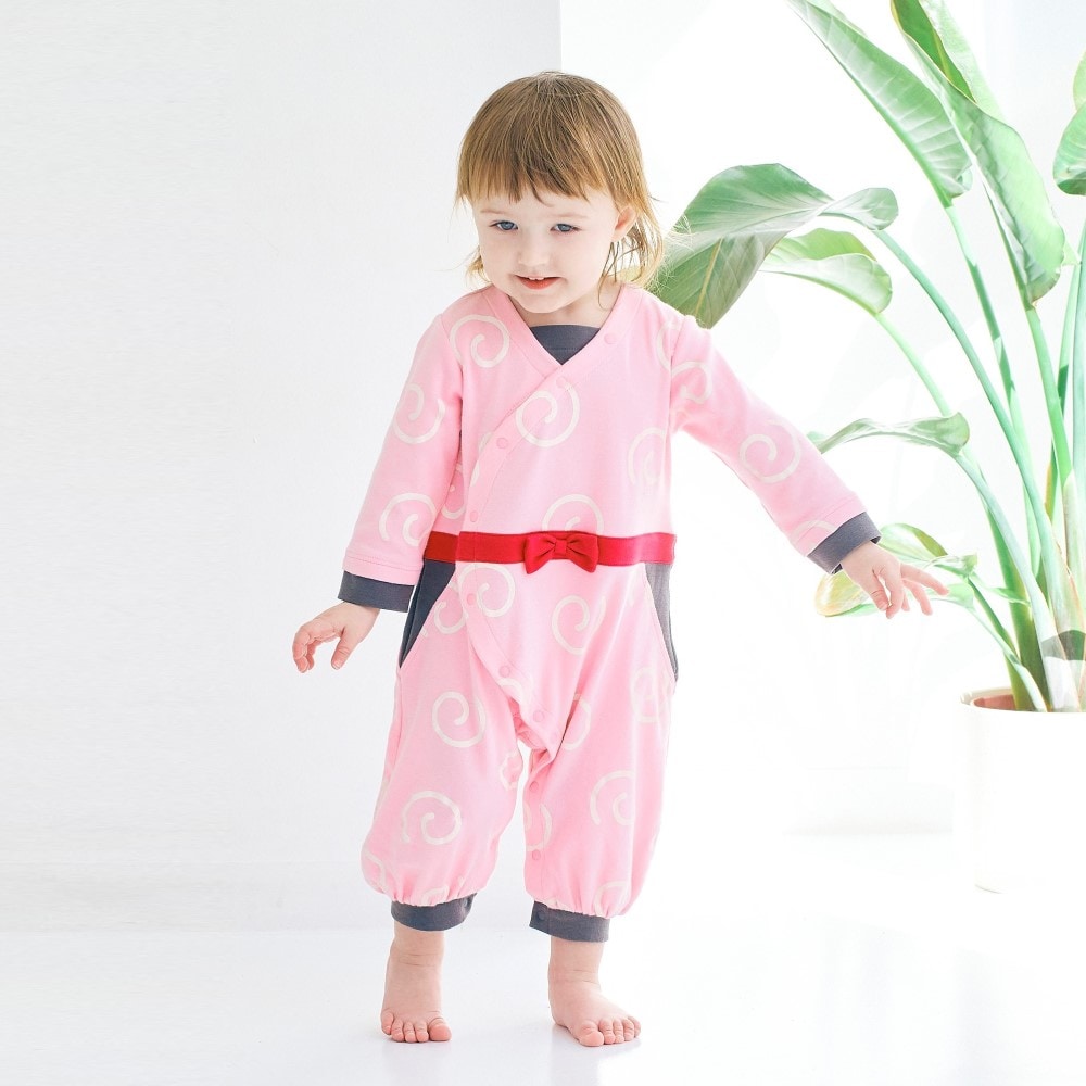 忍たまになれる！総柄ロンパース＆帽子セット（ベビー服 カバーオール