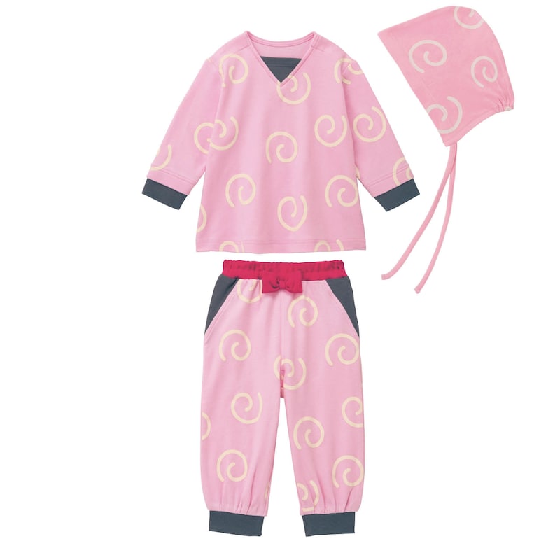 ピンク帽子付き