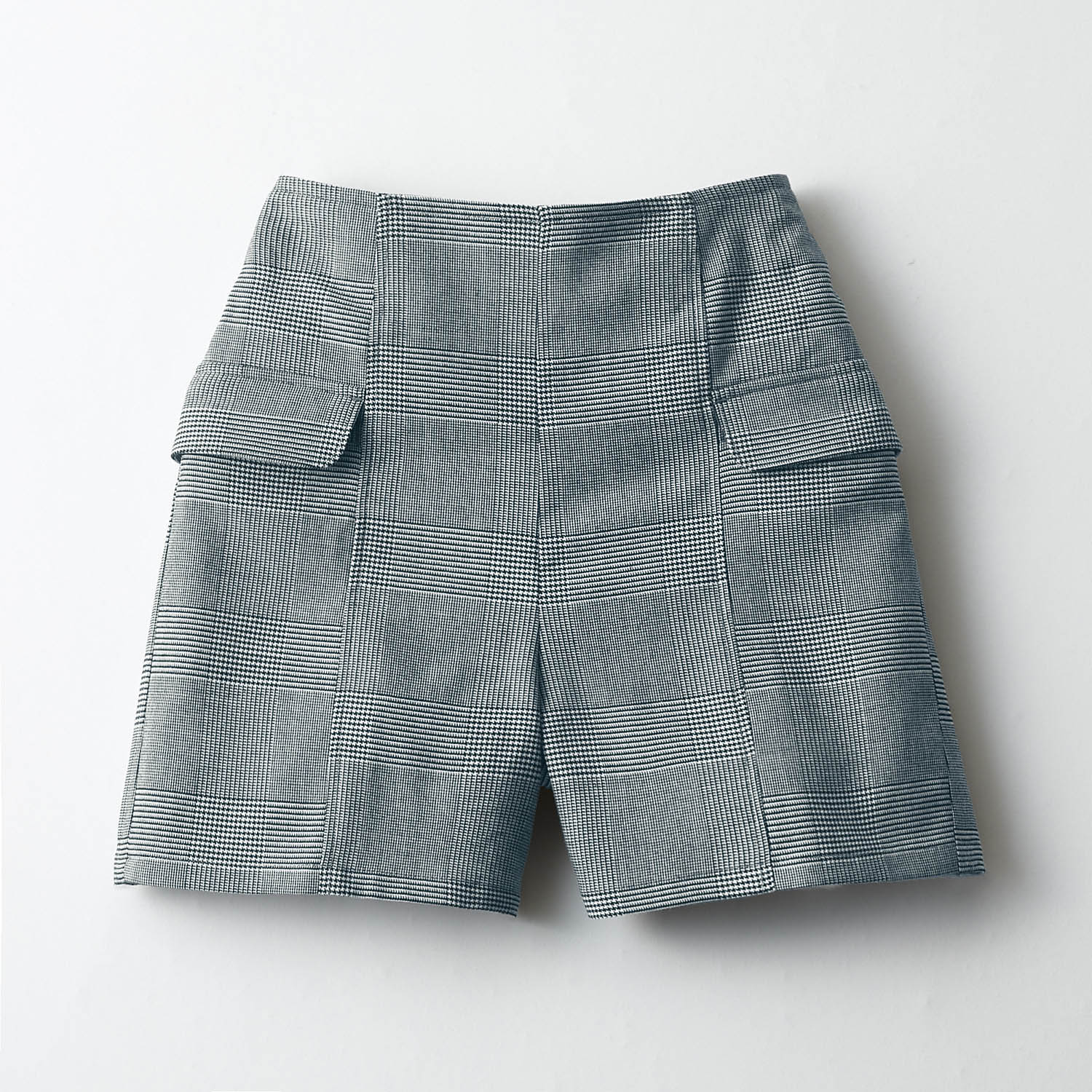 【パペル ラピス/Papel lapiz】チェック柄ハイウエストショートパンツ(ウエスト調節可) 【子供服 子供ズボン】