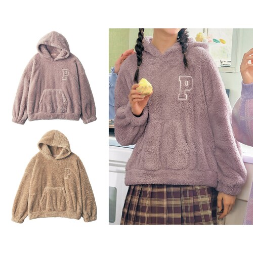 もこもこボリュームプルパーカ 【子供服 長袖】