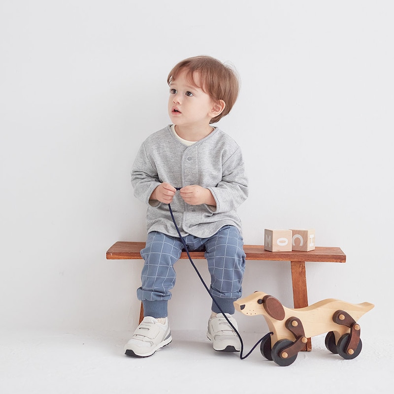 グレー／モデル身長82㎝・80サイズ着用　※仕様のみ参照