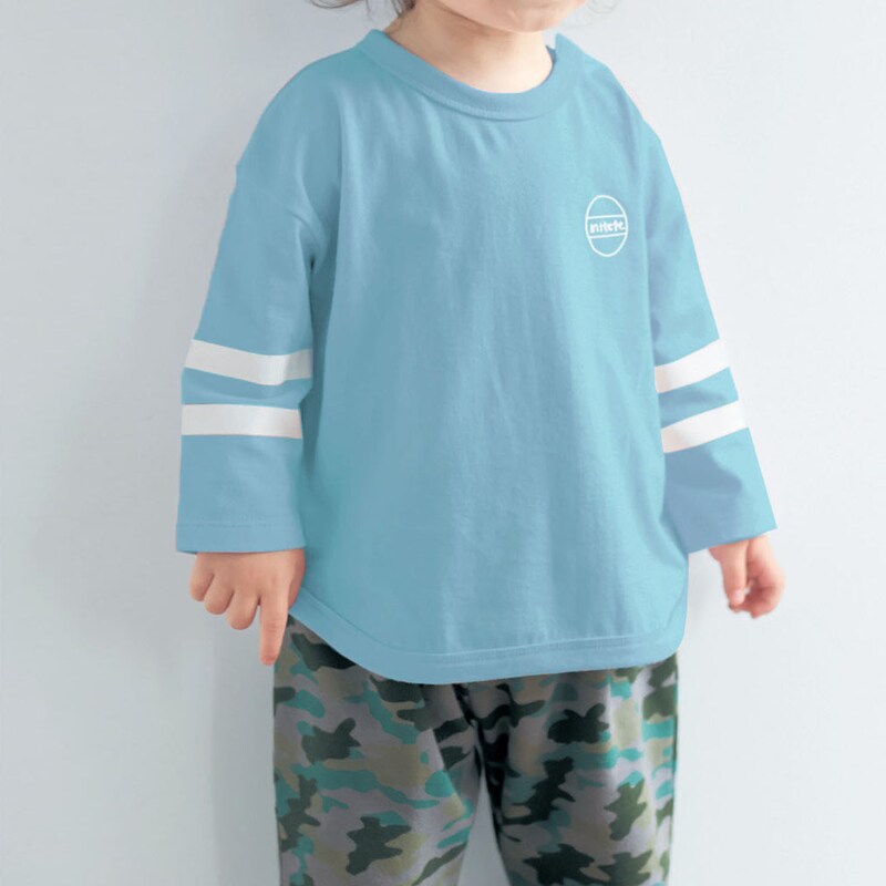 ベビー服 ミテテ mitete 袖ライン 長袖 Tシャツ ◆ 80 90 95 ◆ ◇ ベビー ベビー服 トップス Tシャツ ベビー Tシャツ カットソー 服 ◇ 23C