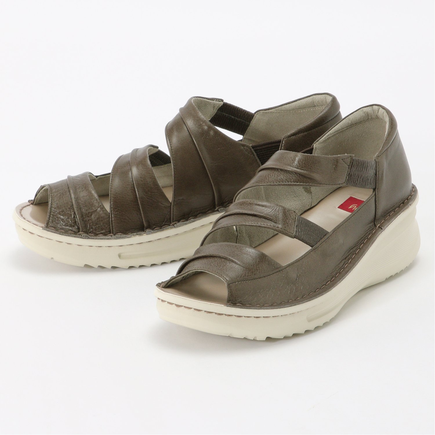【ハーブ/herb】幅広4E本革サンダル
